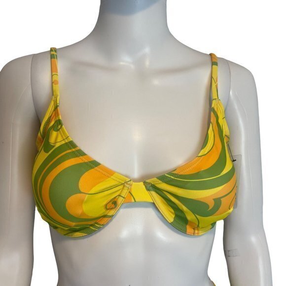 Forplay Wish You Were Here Underwire 2 Piece Bikini - Green Size L RefFNB3 - Picture 8 of 8